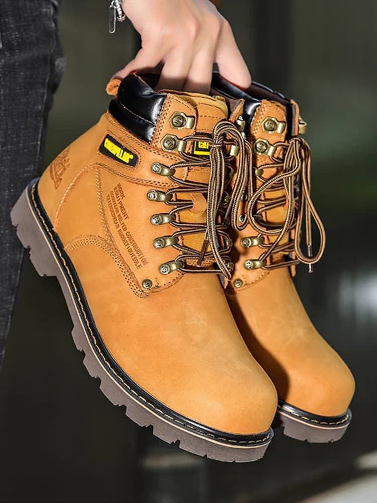 Werklaarzen Onverwoestbare veiligheidsschoenen Heren Schoenen met stalen neus Naalddichte sneakers Heren Antislip werkschoenen Mannelijke leren