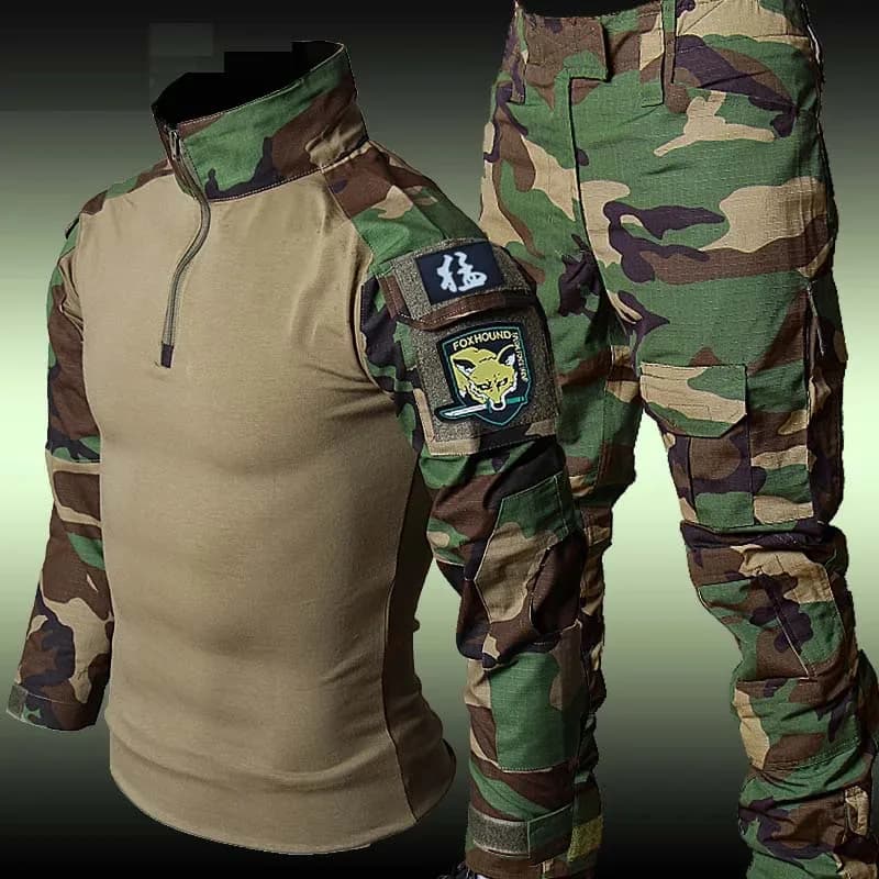 Nieuwe mannen Camping Pak Airsoft Outdoor Jacht Kleding Paintball SWAT Assault Shirts Cargo Broek Mannen Leger Multicam Uniformen