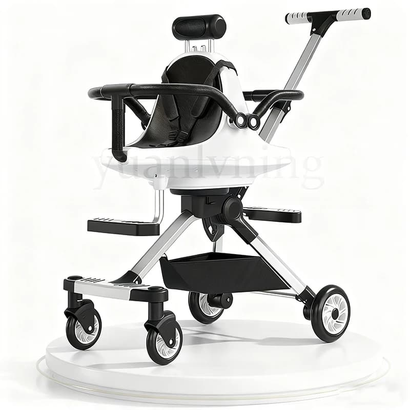 Lichtgewicht dubbele kinderwagen met luifel voor baby's en peuters Reizen Twin Paraplu Kinderwagen Compact, gemakkelijk opvouwbaar aluminium frame