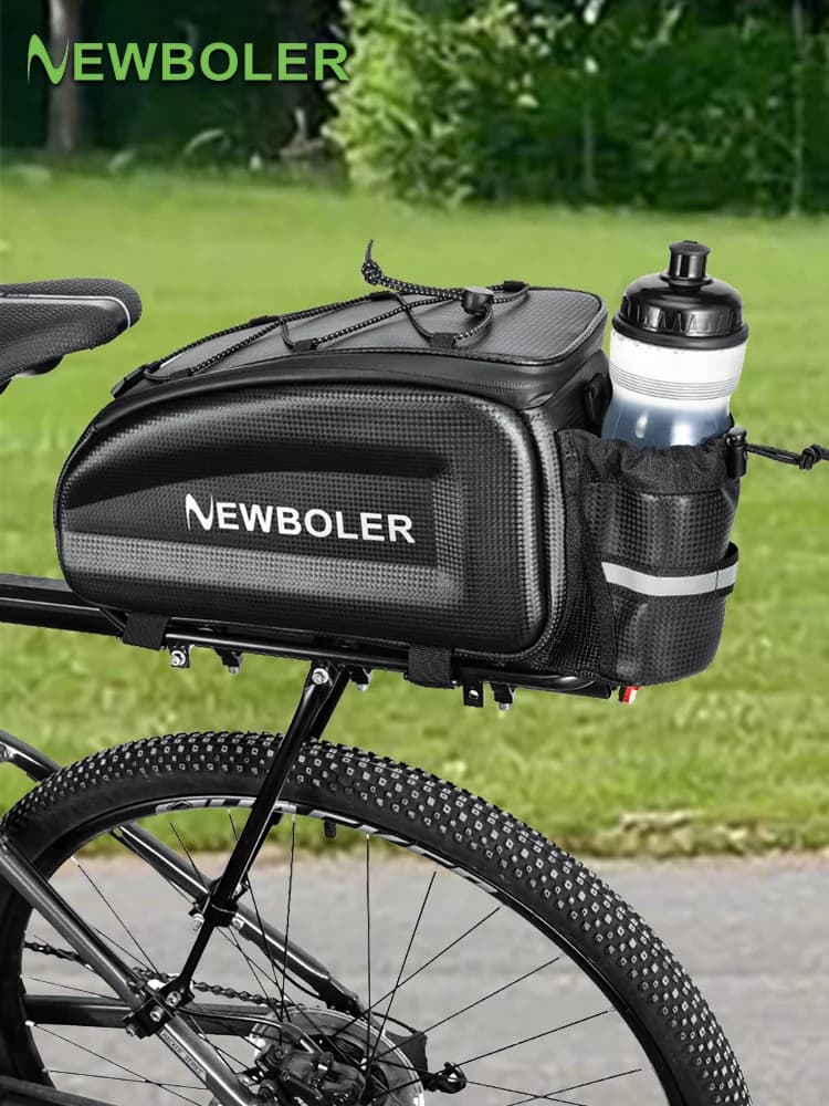 NEWBOLER Hard Shell Fiets Bagagekoffer Grote Capaciteit Waterdichte Fiets Achterdrager Tas Fiets Schoudertas Voor MTB Fietsen E-Bike