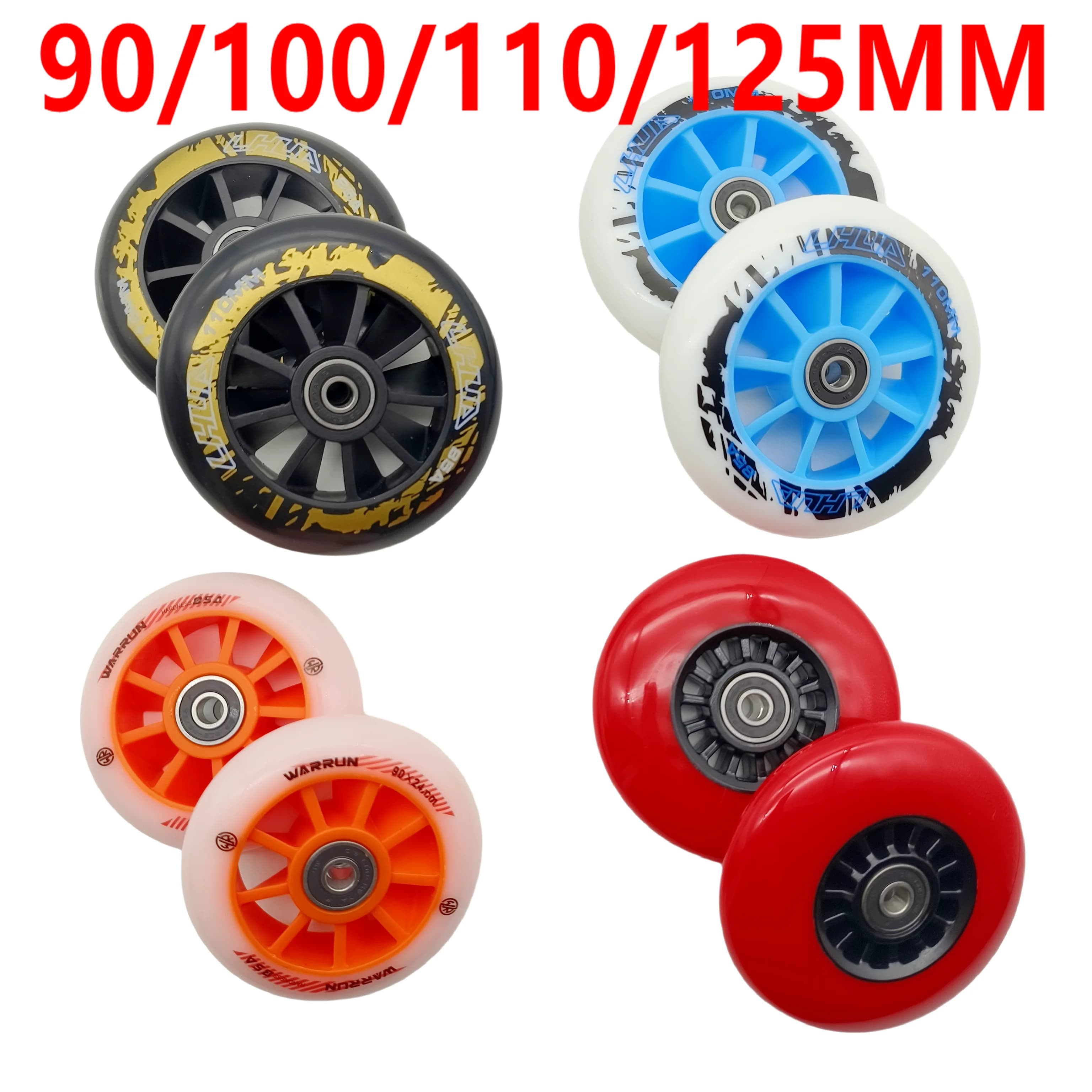 Scooteraccessoires Skate Wiel Scooterwiel 90mm 110mm 120mm 125mm Wieldikte 24mm 2 Wielen/Set