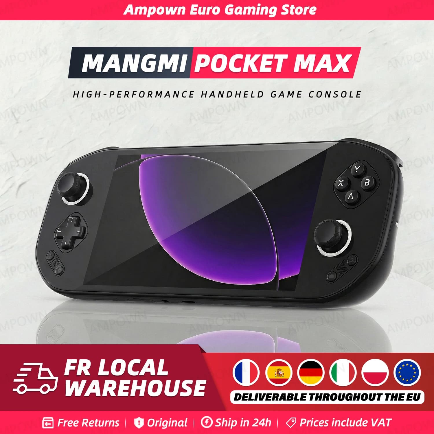 MANGMI POCKET MAX Handheld Game Console 7'' OLED 144Hz Scherm Qualcomm SD865 Android 13 Systeem 8000mAh Batterij 27W Snelladen