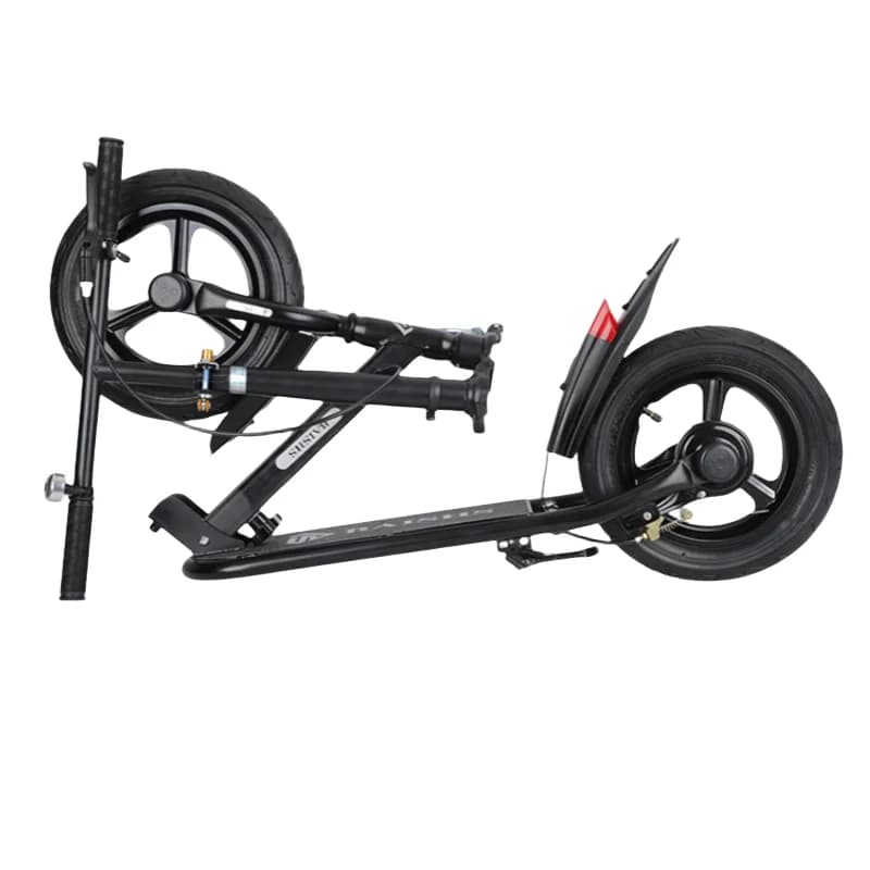 Opvouwbare scooter is gemakkelijk mee te nemen met professioneel koolstofstalen frame. Snel opvouwbare dubbele schijfremmen voor volwassenen, buiten
