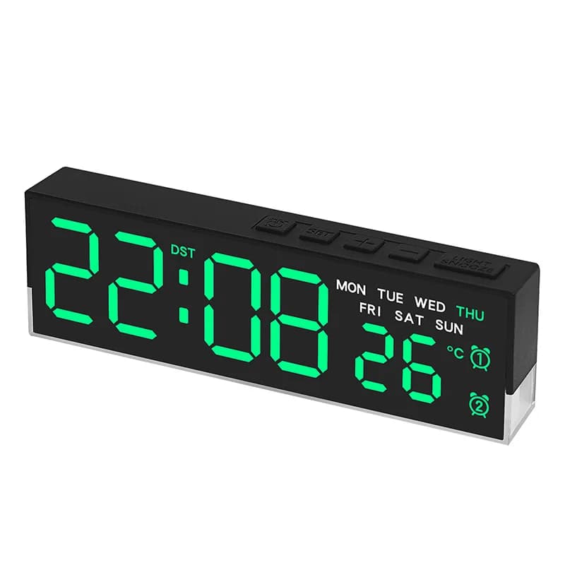 LED Digitale Wekker Temperatuur Week 2 Alarmen Omgevingslicht Helderheidsaanpassing Nachtkastje Elektronische Tafelklok USB-voeding