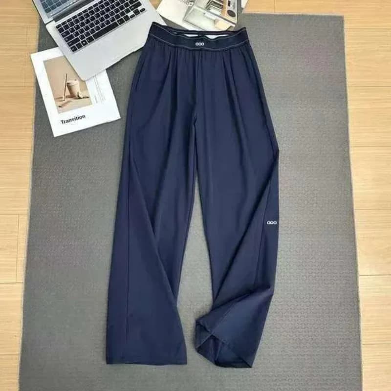 Losse casual damesbroek 2026 – Hoge taille, licht, ademend, rechte pasvorm, wijde pijpen, ideaal voor yoga en zomerontspanning
