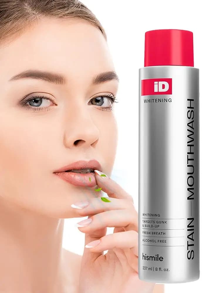 Hismile ID Whitening Stain Mondwater 237ml Langdurige frisse adem Reinigt vlekken en tandplak Verheldert tanden Mondverzorging