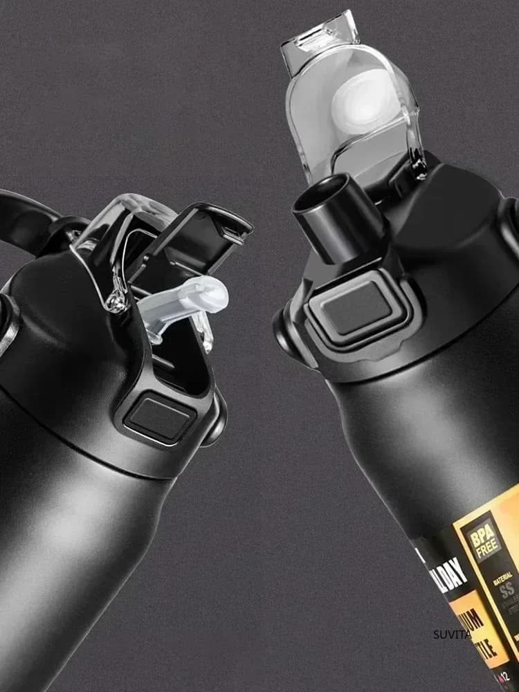 Outdoor thermosfles roestvrij staal draagbare thermische mok Tumbler thermosflessen koude en warme sportwaterfles met rietje