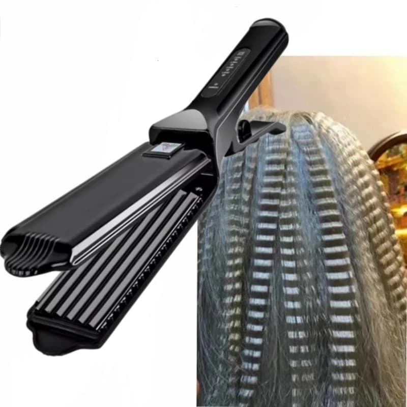 Keramische Crimper Iron voor pluizig kapsel Krultang Corrugation Plate Crimper Haarijzers Antistatisch haarcrimperijzer