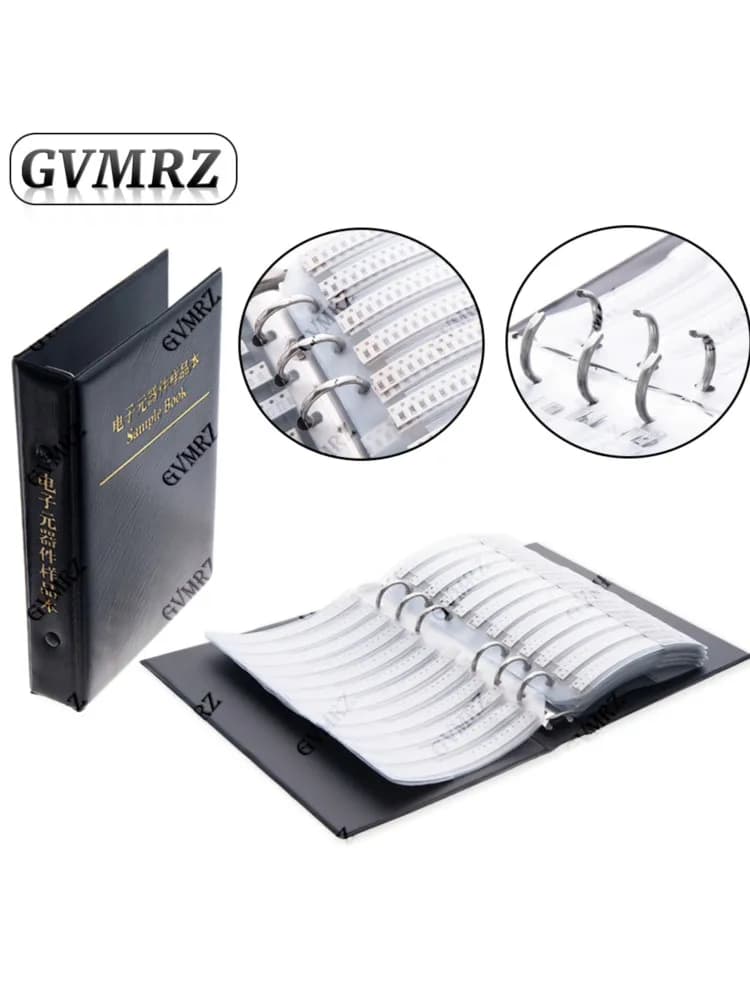 Voorbeeldboek 0805 0201 0603 1206 0402 5% weerstandset SMD boek chipweerstand assortimentset FR-07 SMT 170 waarden 0R-10M SMD 3R 4R