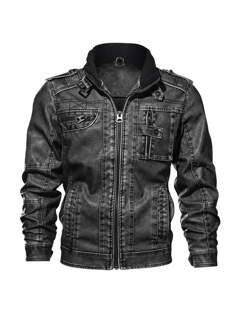 Nieuwe herfst en winter heren motorfiets winddichte jas heren trendy jeugd veelzijdige casual leren jas
