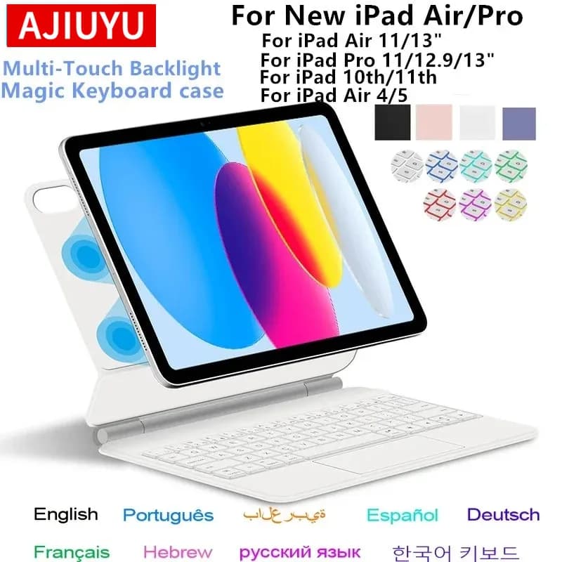 TouchPad Magic Keyboard voor iPad Air 11 13 M4 2026 M3 M2 iPad 10 10e generatie Air 4 5 6 iPad Pro 11 12.9 13'' M5 M4 Smart Cover met