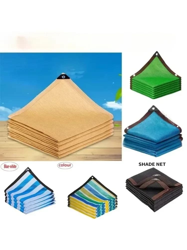 90% Shading HDPE Beige Zonnescherm Netto Tuin Plant Schuur Shading Zeil UV Bescherming Outdoor Pergola Zon Cover Zwembad Luifel