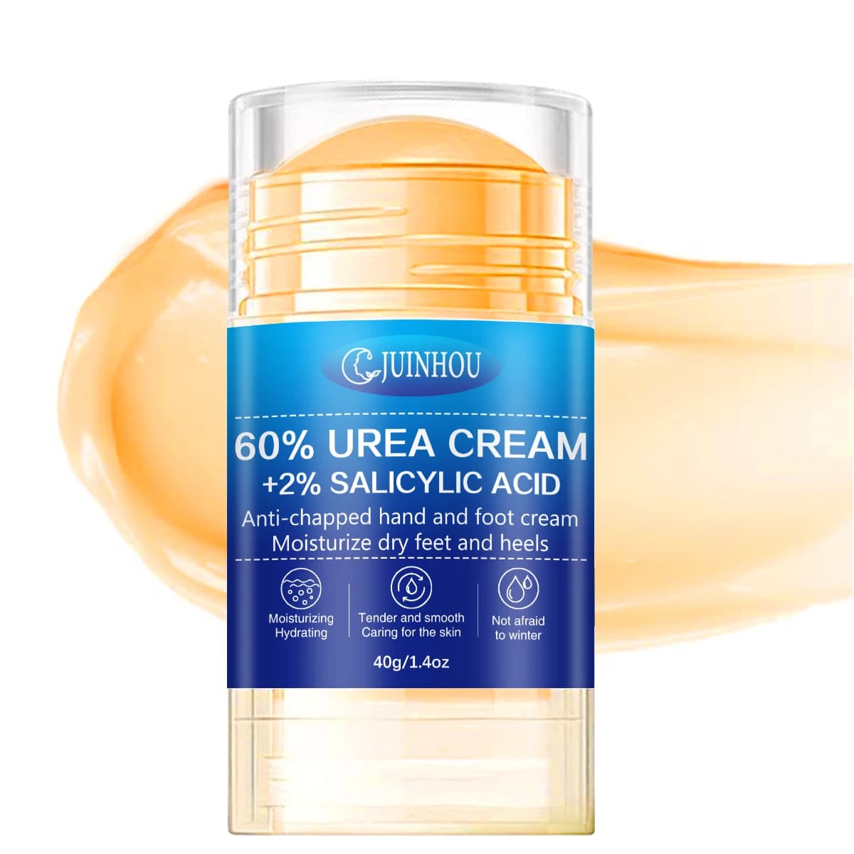 JUINHOU 40g Voetcrème 60% Ureum 2% Salicylzuur Exfoliatie en Eeltverwijdering Draagbare Droge Hakken Reparatie Pedicure Verzorging