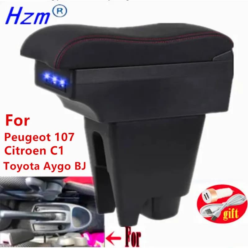 Voor Peugeot 107 Armsteun Voor Citroen C1 Toyota Etios Aygo BJ Armsteun Box Store Box Gewijd Retrofit Onderdelen Auto Accessoires ﻿