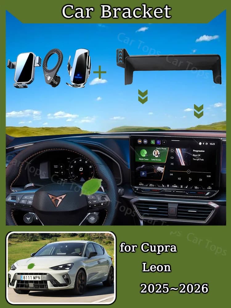 Voor Cupra Leon 2025 12.9 "Scherm Auto Mobiele Telefoon Houder MagSafe Mount Draadloos Opladen Beugel Stand Vaste Basis accessoires