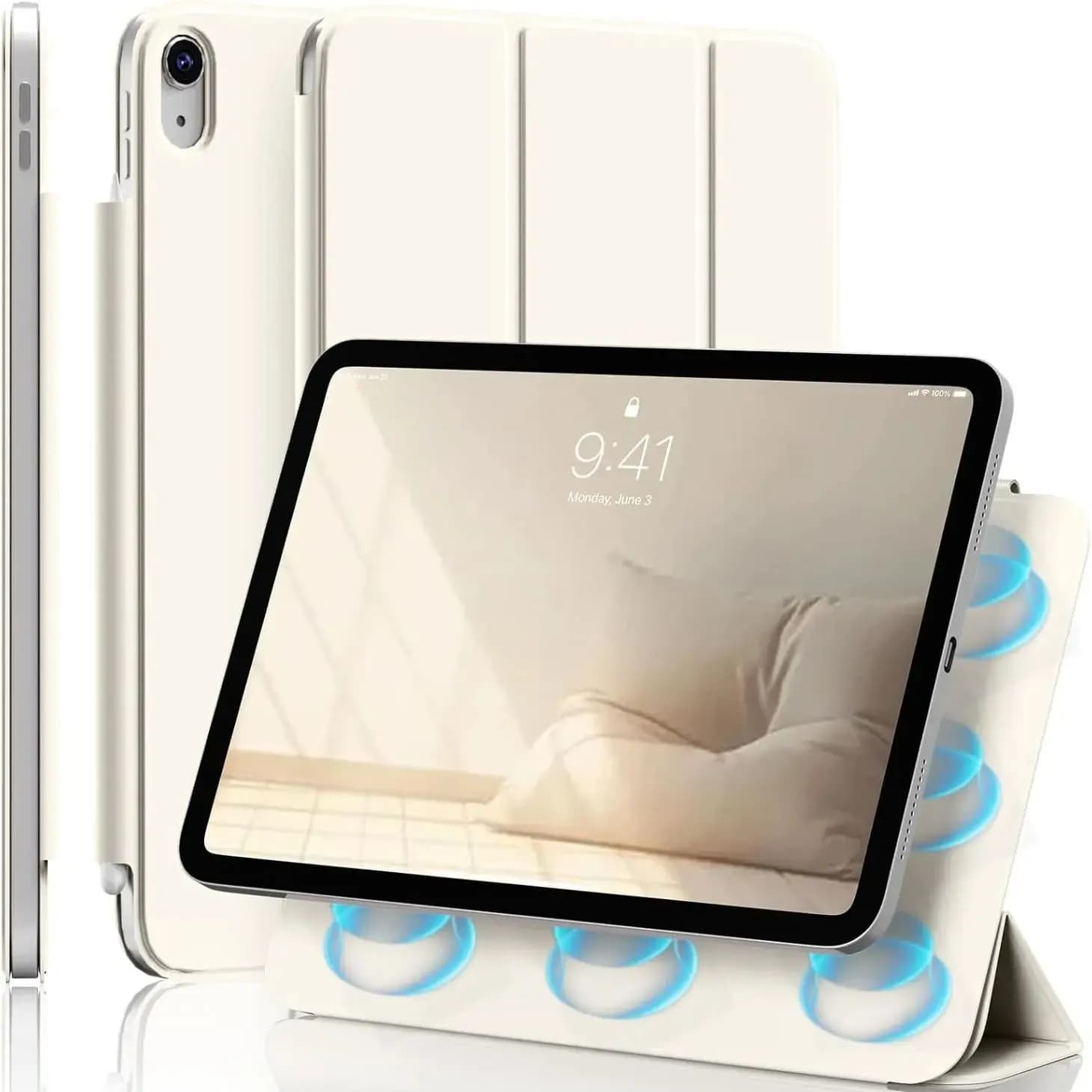 ZOYU hoes voor iPad A16 10/11e generatie Ultra-Slim & Licht, Sterke Magnetische Bevestiging, iPad Pro 11 12.9 Air 4/5e generatie 11/13 Mini 6/7e