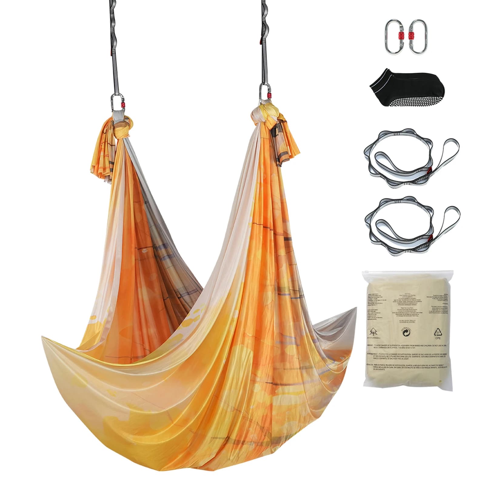 SucceBuy 5,5 yards antenne yoga hangmat en schommel nylon stof volledige tuigage hardware voor anti-zwaartekracht yoga fitness bodybuilding