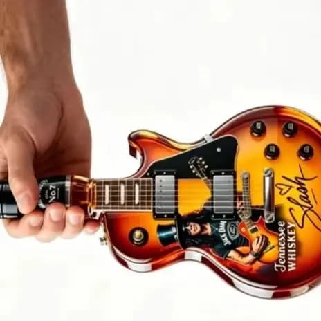 Handgemaakte elektrische gitaar design glazen wijnfles, unieke rockthema whiskykaraf, perfect als bar-tafeldecoratie