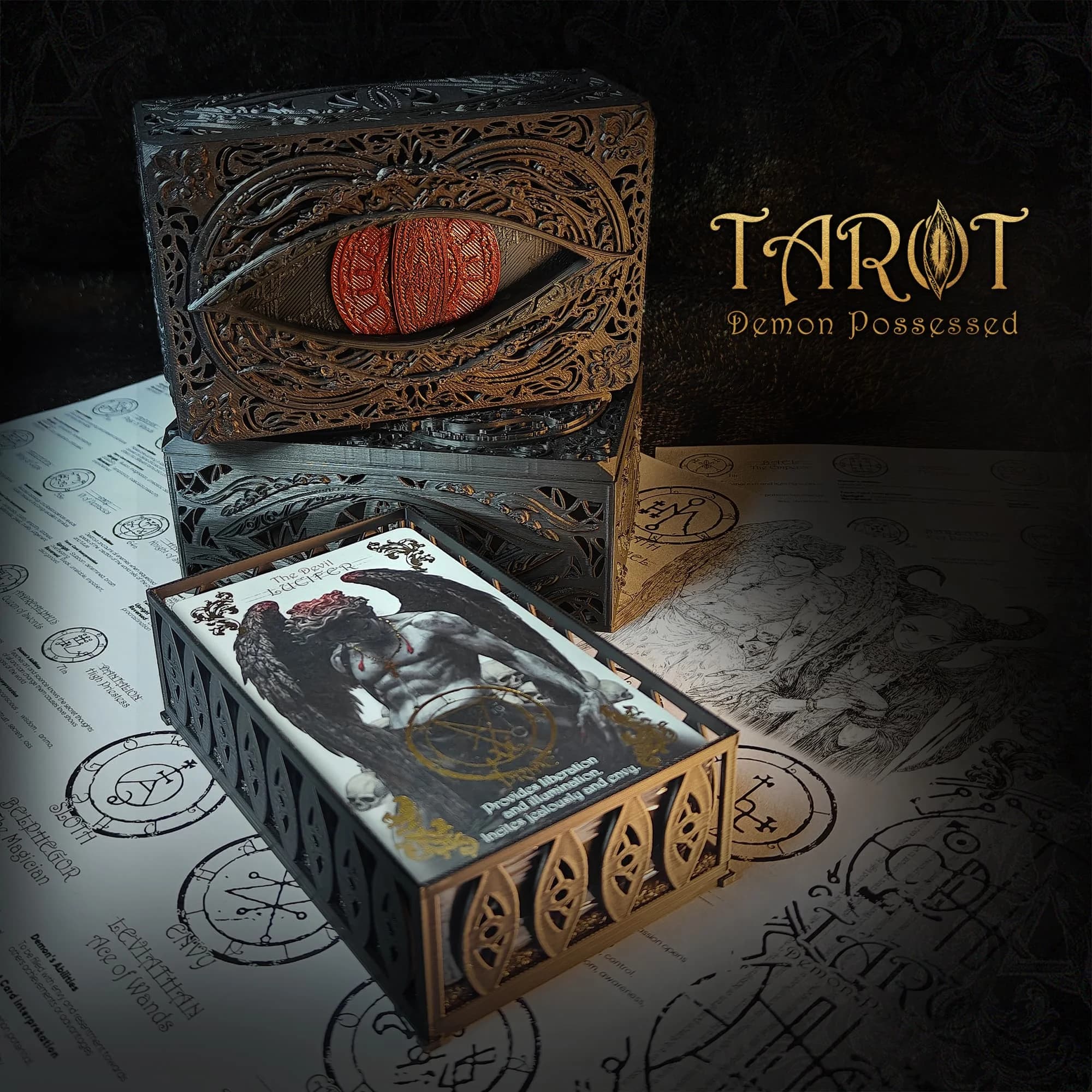 2026 Nieuwe Originele Tarot Demon Possessed Handleiding voor Beginners, Waarzeggerij, Fate Oracle Rider Waite Tarotkaarten Engels