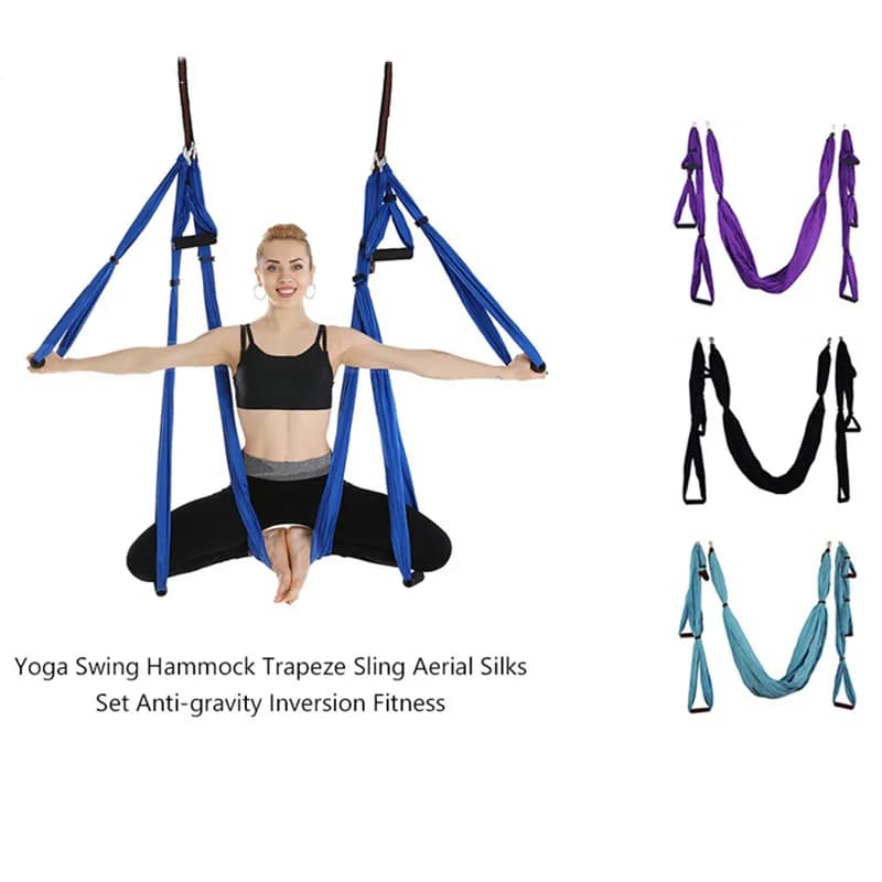 Antenne Yoga Hangmat Set Anti-Zwaartekracht Pilates Yoga Hangmat Gym Strap Vliegende Swing Antenne Tractie Apparaat Thuis Fitness Equipmentt