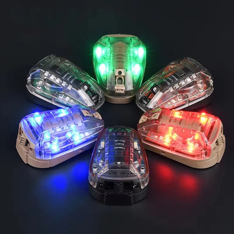 Sporthelmlicht Stroboscoop Buiten Wandelen Jagen Survival Veiligheidssignaal FlitslAMP Waterdichte tactische helm Lieveheersbeestje Licht