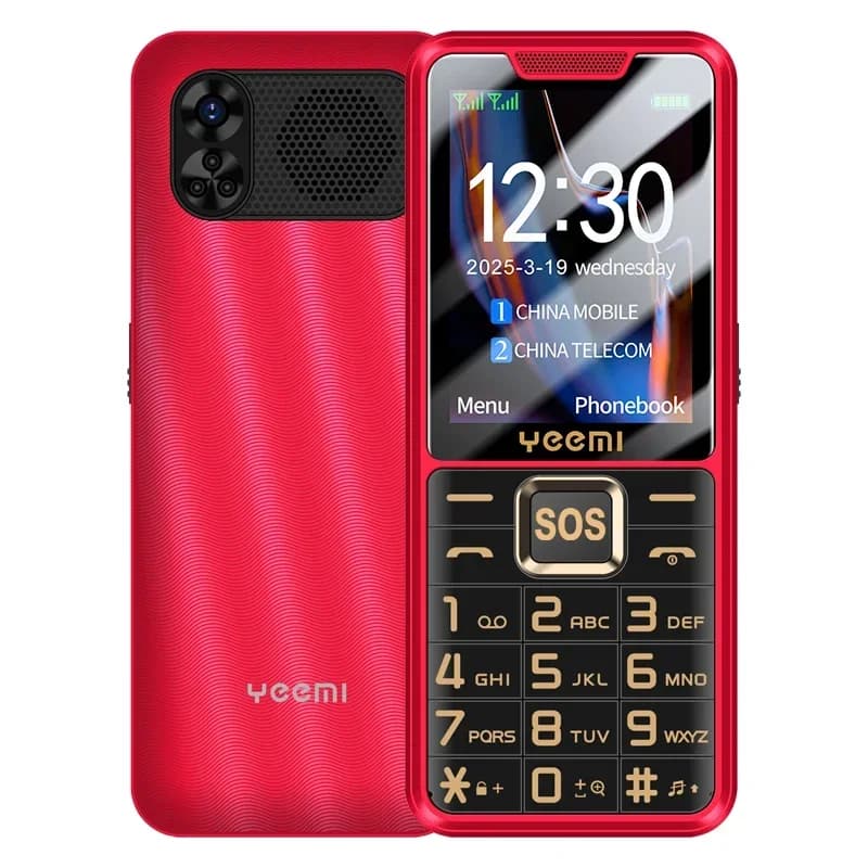 YEEMI K3 4G Functie Toetsenbord Telefoon 2,6 Inch Dual SlM Grote knop Luid volume voor ouderen 2500mAh FM-radio Hebreeuws toetsenbord SOS Video