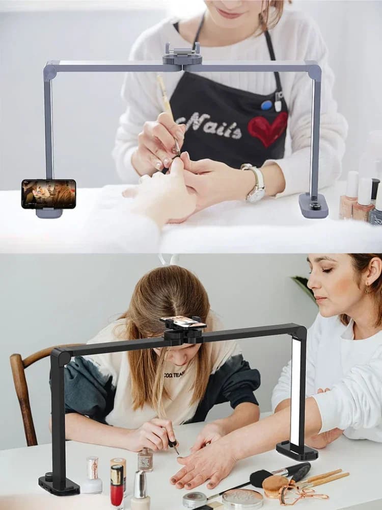 40W opvouwbare LED-halve maanlamp met telefoonoplaadfunctie Wimper Schoonheidssalon Borduren Draaischakelaar Halve maan nagellicht