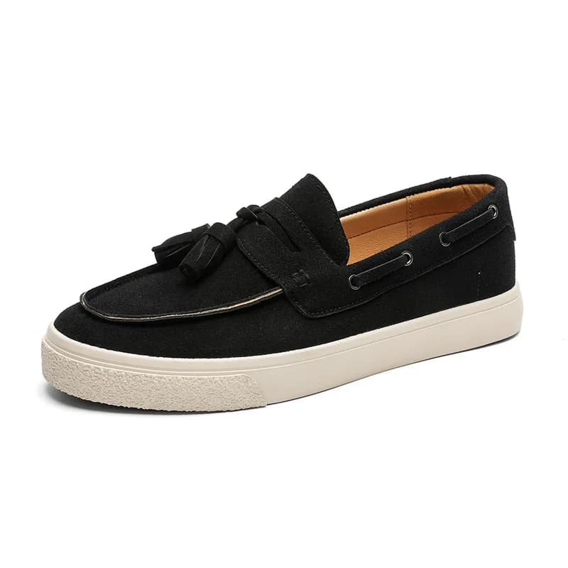 2025 Mannen Platte Loafers Frosted Suede Platte Schoenen Comfortabele Antislip Trendy Mode Loafers Lichtgewicht Outdoor Casual Schoenen
