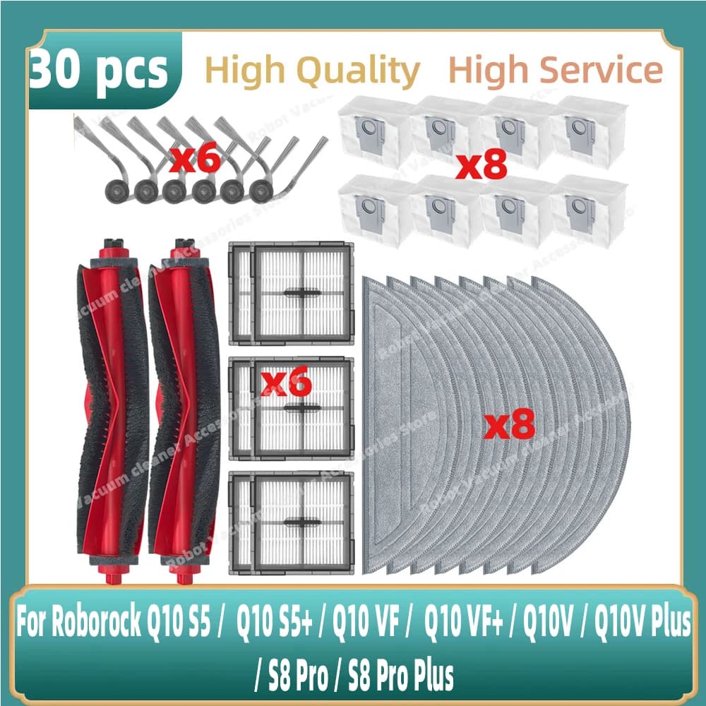 Fit Voor (Roborock Q10 S5 / Q10 S5+ / Q10 VF / Q10 VF+ / Q10V / Q10V Plus / S8 Pro / S8 Pro Plus) Onderdelen Accessoires