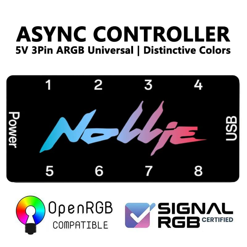 Nollie SignalRGB OpenRGB Universele 5V 3PIN ARGB Asynchrone Controller HUB Voor Computer PC Case Cooling Fans Licht strip