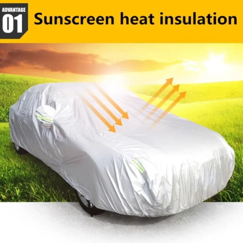 Autohoes Buitenbescherming Volledige exterieur sneeuwhoes Zonnescherm Stofdichte beschermhoes Universeel voor Hatchback Sedan SUV
