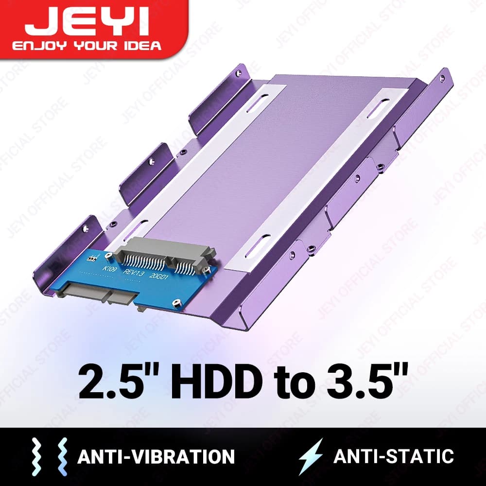 JEYI 2,5" tot 3,5" SSD HDD harde schijf adapter bay houder montagebeugel caddy lade voor 7/9,5/12,5 mm 2,5 inch HDD / SSD