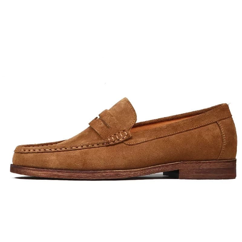 Mannen Casual Schoenen Koe Suède Echt Leer Mannen Klassieke Britse Stijl Loafers Mocassins Heren Licht Comfortabel Rijden Flats