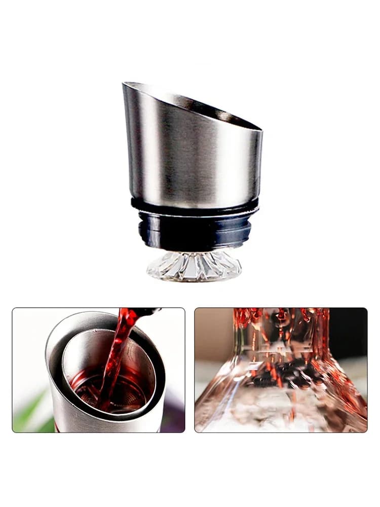 1Pc Waterval Type Snelle Rode Wijn Decanter Huishoudelijke Europese Stijl Creatieve Ijsberg Bodem Glas Filter Wijn Mountain Ontnuchterende