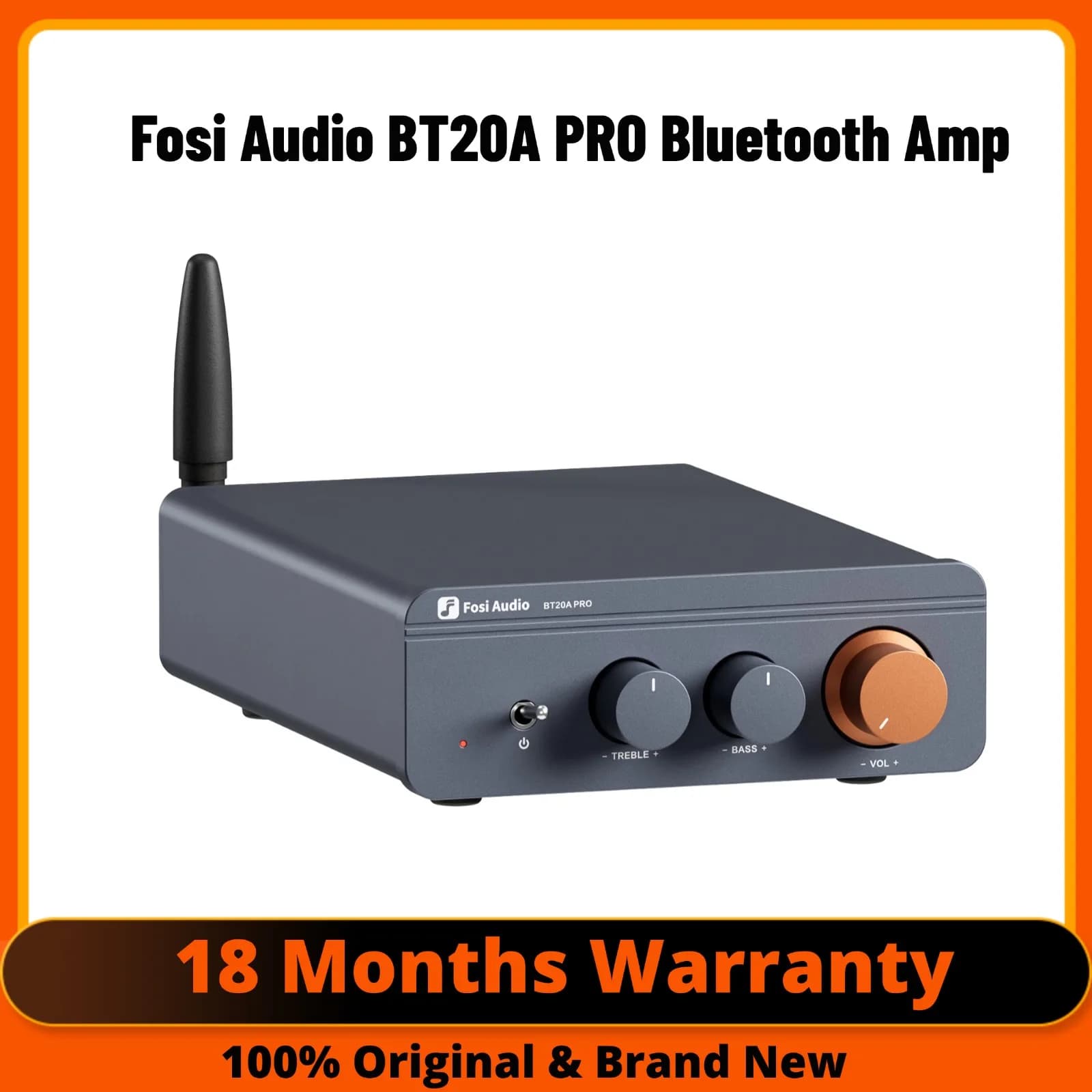 Fosi Audio BT20A Pro TPA3255 Bluetooth Geluid Eindversterker 300W x2 Mini HiFi Stereo Klasse D Amp Bass treble Voor Home Theater