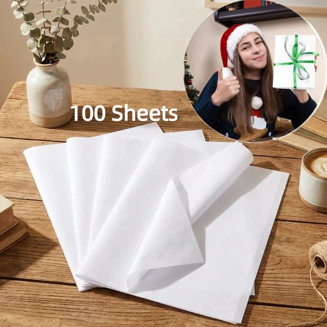 Bulk 100 vellen wit tissuepapier 14x20 inch, recyclebaar inpakpapier voor geschenken bruiloft verjaardag DIY ambachten decor