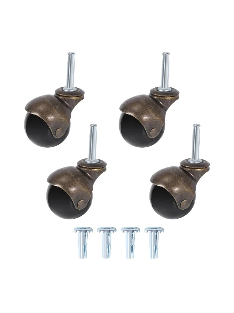 4-pack 2 inch kogelzwenkwiel met stopcontacten, vintage antieke zwenkwiel voor meubels, bank, stoel, kast-nieuw