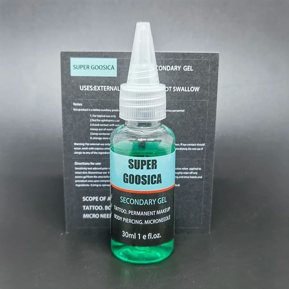Nieuwe Super Goosica Tattoo Blue Gel Secundaire Gel Tijdens Permanente Make-up Microblading Piercing Wenkbrauw Lip Extra Gel 30 ml