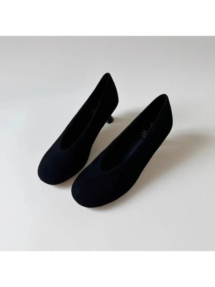 Ronde neus Lichtgewicht stiletto Damesmode Ondiepe mond Instapper Antislip enkele schoenen De maat is groter dan normaal