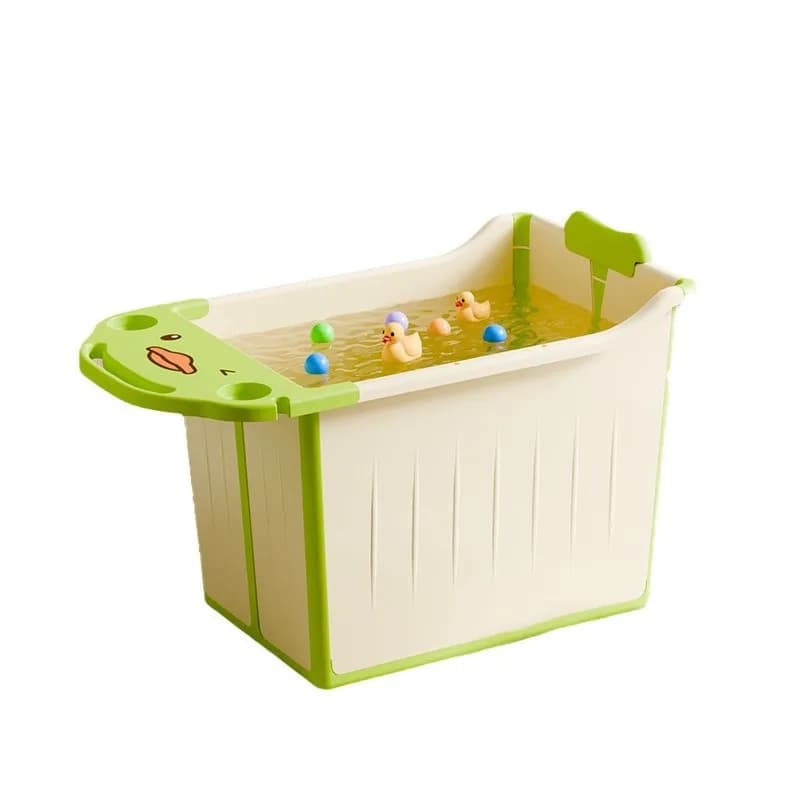 Opvouwbaar, inklapbaar, draagbaar babybadje, groot, verdikt, voor baby's en peuters, thuis-spa, geen montage nodig, compact op te bergen, opvouwbaar