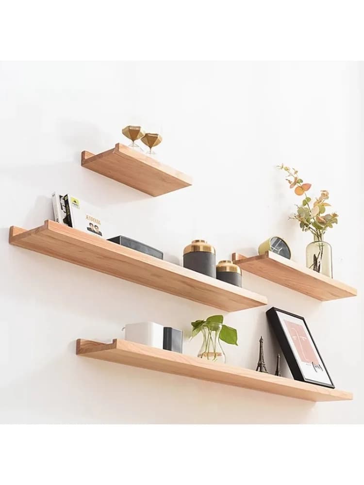 60/90 Cm Massief Houten Drijvende Wandplanken Voor Woonkamer Slaapkamer Keuken U-vormige Wandmontage Plank home Decor Organizer