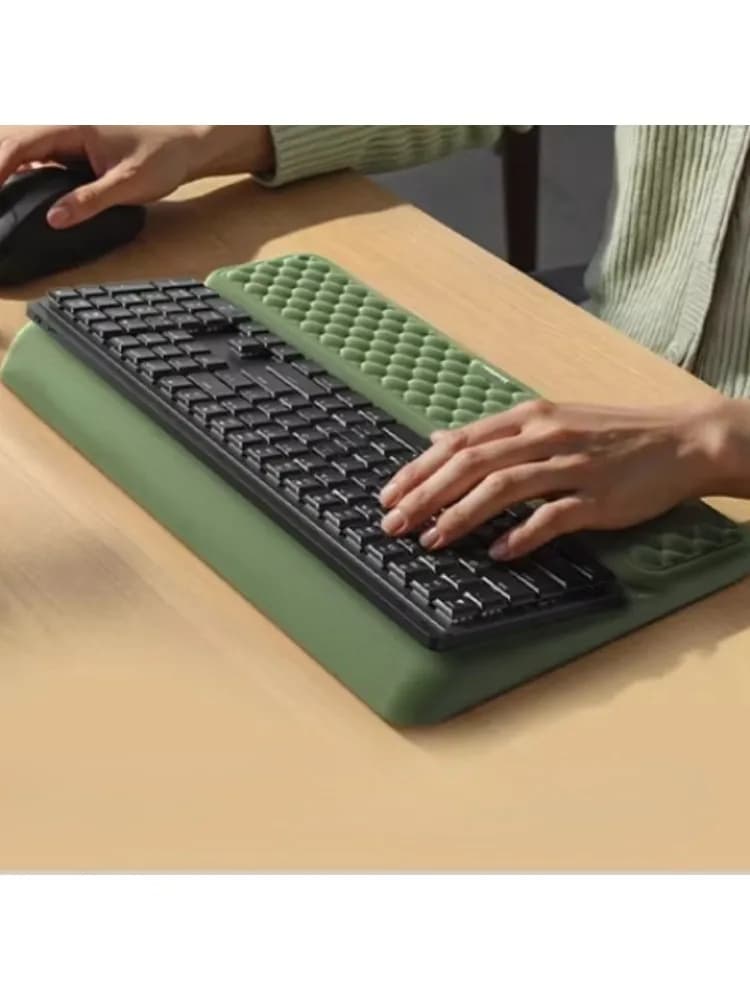 Ergonomische polssteun van traagschuim voor gamingtoetsenborden met elleboogsteun, antislip, voor op kantoor, voor comfortabel typen