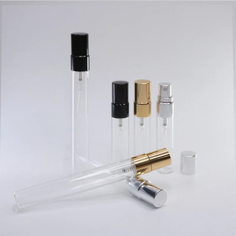 100 Stuks 5 Ml/10 Ml Mini Compact Helder Glas Hervulbare Vernevelaar Spray Reizen Parfumflesje Draagbare Cosmetische Tool