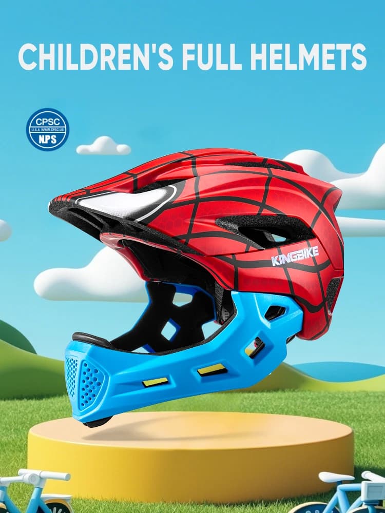 BATFOX Kinderen Volledig Gezicht Fietshelm Afneembare Downhill Kinder Fietsuitrusting Skateboard Sport Race Rijden Veilige Fietshelm