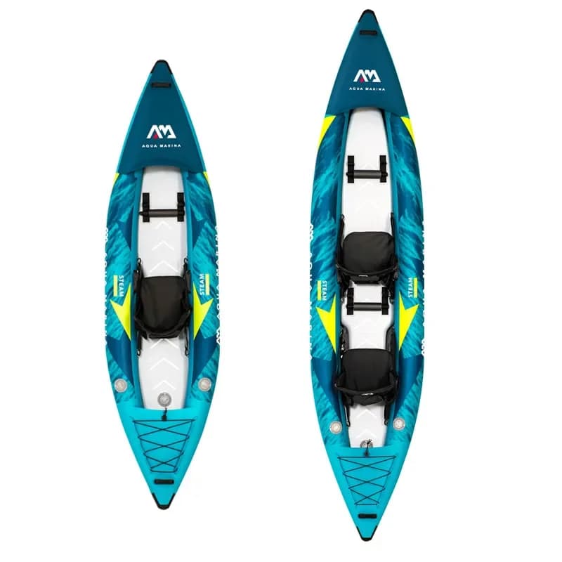 AQUA MARINA 1 2-persoons opblaasbare boot sportkajak model STEAM kano pvc rubberboot vlot pomp stoel drop stitch vloer gelamineerd PVC