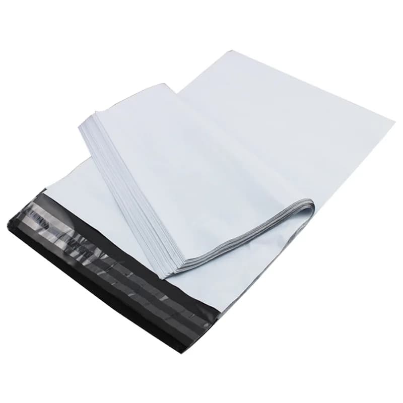 100 stuks dikke PE witte polyester verpakkingszakken - supersterk, zelfdichtend, waterdichte randen, geschikt voor extra grote pakketten