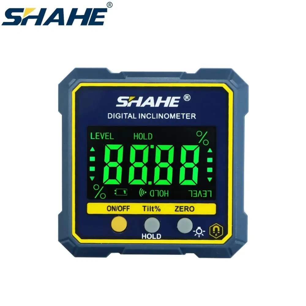 SHAHE Digitale Hoekmeter Magnetische Gradenboog Inclinometer Niveau Hoekzoeker Hoek Kubus Niveau Box Met Magnes En Achtergrondverlichting