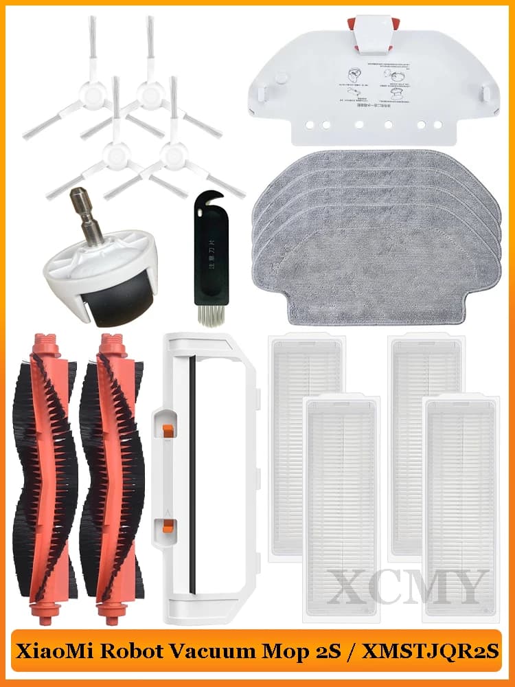 Voor Xiaomi Robot Stofzuiger Mop 2S XMSTJQR2S Onderdelen Main / Side Borstel Hepa Filter Mop Doeken Rag Vervanging accessoires