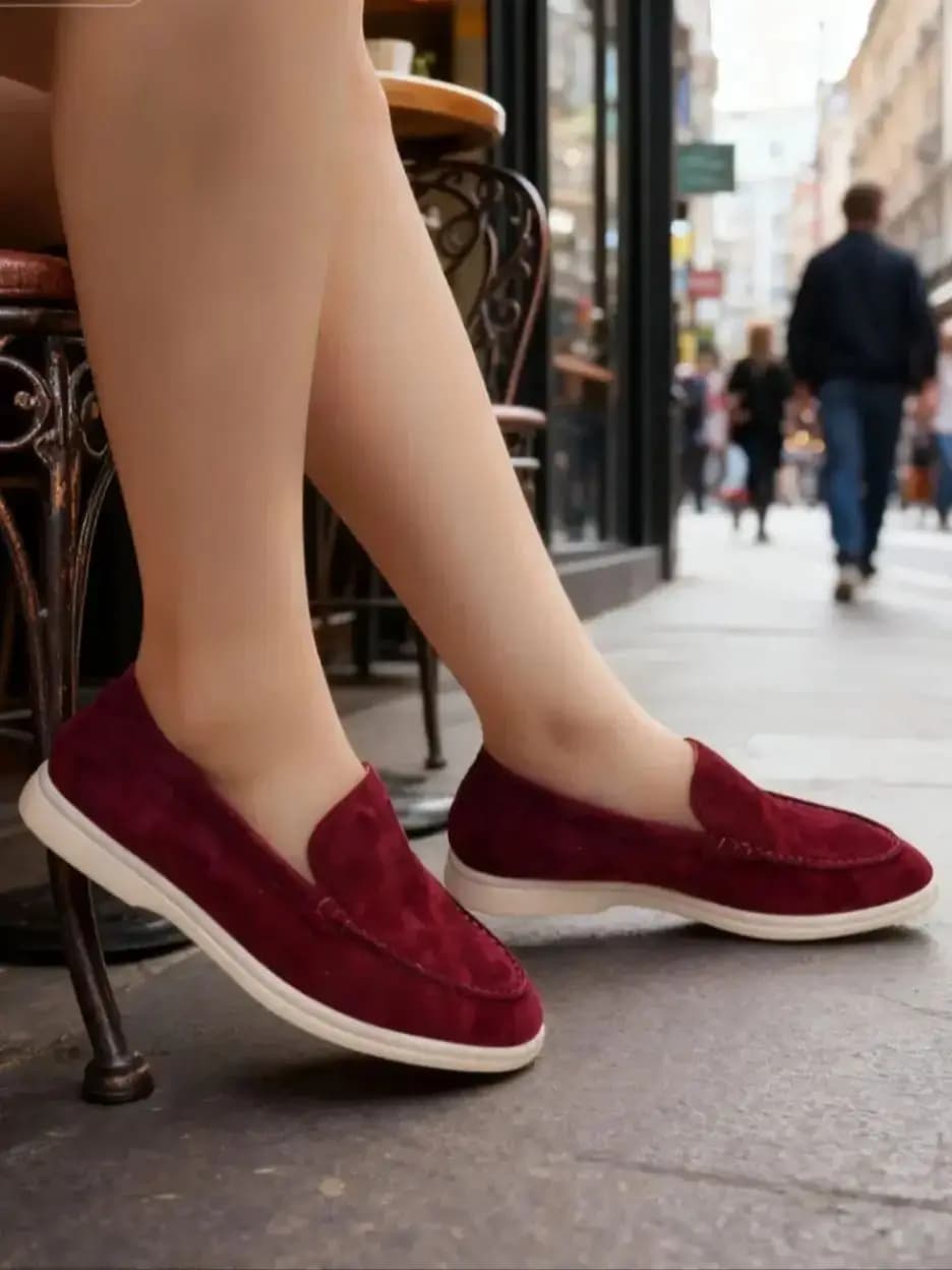 Modieuze Echt Lederen Damesschoenen Lente en Herfst Hoge Kwaliteit Nieuwe Dames Loafers Multi-Color Casual Schoenen
