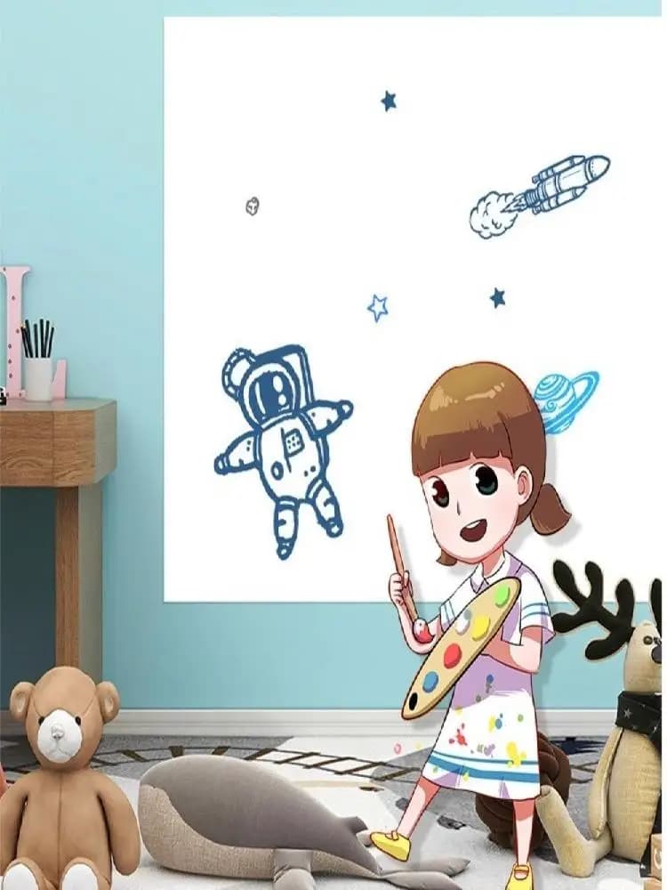 Nieuwe elektrostatische whiteboardsticker herbruikbare PP onderwijs graffiti tekentafel verwijderbaar huishoudelijk uitwisbaar whiteboard